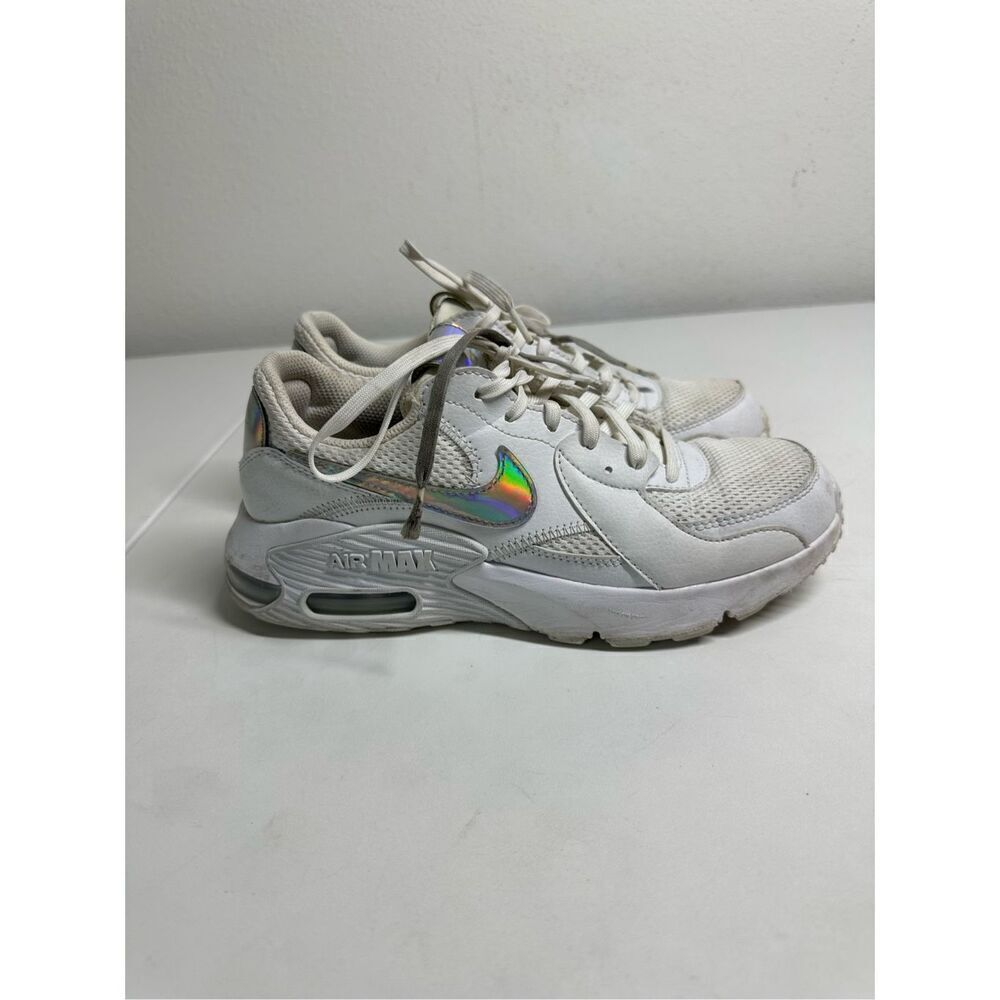 Nike Air Max Excee Womens Sz 7 White Lace Up Athletic Running Sneakers See Notes